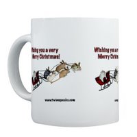Santa Paws Gerbil Christmas Mug