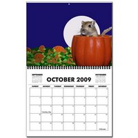 October gerbil calendar page