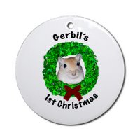 Gerbil's First Christmas Ornament